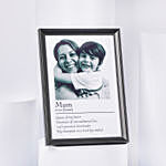 هدية عيد الأم - برواز صورة أبيض وأسود مع عبارات جذابة