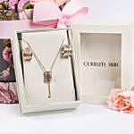 Ceruuti Necklace & Earring Set with Flowers