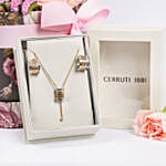 Ceruuti Necklace & Earring Set with Flowers