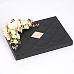 Flowers and Bostani Leathered Luxury Chocolate Black Box