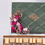Flowers and Bostani Leathered Luxury Chocolate Temptaion Green Box