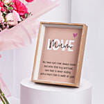 Carnations And Roses Bouquet And Frame