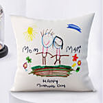 هدايا عيد الأم فور ايفر روز لون موف مع وسادة رسمة أطفال