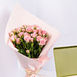 Pink Spray Roses And Chocolates