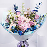 Indigo Floral Ripples Bouquet