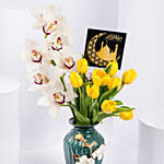 Holy Month Tulips And Cymbidium