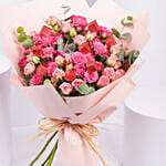 Blushing Pink Spray Rose With Chocolates