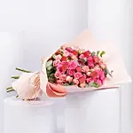 Blushing Pink Spray Rose With Chocolates