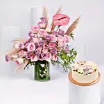 Love You Ummi Flower Arrangement And Cake