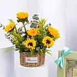 Sunflower Shine Basket and Bostani Box