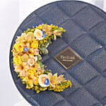 Bostani Leathered Luxury Chocolate Box And Flowers