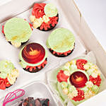 Ramadan Mubarak Bento Cake Cupcakes & Dry Fruits