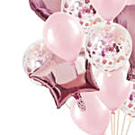 Heart n Star Shaped Rose Gold Balloons