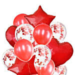 Romantic Heart n Star Shaped Red Balloons