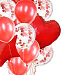 Romantic Heart n Star Shaped Red Balloons