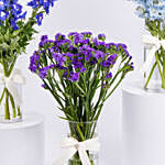 Ripple Of Blue Flowers Vases Trio