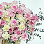 Abundance Of Roses Basket Arrangement