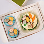 Easter Bento Cake And Cupcakes