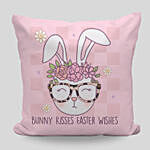 Easter Bunny Kisses Pink Cushion