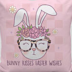 Easter Bunny Kisses Pink Cushion