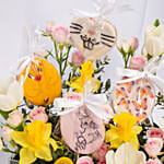 Easter Cookies And Daffodils Tray