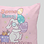 Some Bunny Loves U Pink Cushion