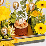 Simnel Cake And Easter Flowers Tray