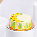Daffodils withTulips Birthday Flower Bouquet and Cake