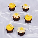 Daisy Theme Best Wishes Vanilla Cupcakes