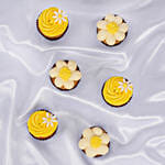 Daisy Theme Best Wishes Vanilla Cupcakes