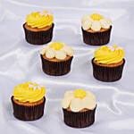 Daisy Theme Best Wishes Vanilla Cupcakes