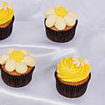 Daisy Theme Best Wishes Vanilla Cupcakes