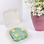 Daisy Theme Bento Cake and Flowers