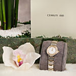 Cerruti 1881 Watch For Her with Flower Spread