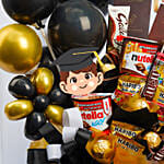 Graduation Congrats For Boys With Chocolates And Balloons