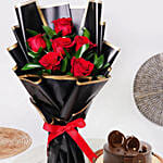 Roses & Fudge Cake