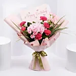 بوكيه ورد تمنيات عيد الميلاد بينك
