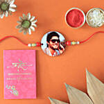 Personalized Pretty Rakhi N Motichoor Laddoo