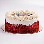 Red Velvet Photo Cake For Birthday 1.5 kg