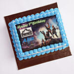Fortnite Birthday Photo Marble Cake