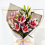 Pink Lilies Elegance Bouquet