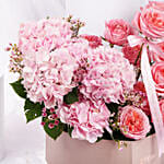 Hello Love Valentines Flowers Heart Shape Box