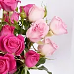 Spray Roses in Ceramic Pouch Vase