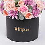 Elegant Flower Arrangement in a Black Box