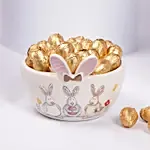 Easter Golden Eggs In Bowl