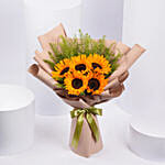 Ravishing Sunflowers Beautifully Tied Bouquet