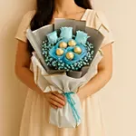 Blue Roses and Rochers Bouquet