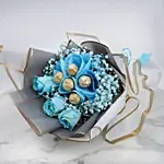 Blue Roses and Rochers Bouquet
