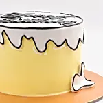 كيك شوكولاته كرتون واحد كيلو لون أبيض وأصفر