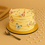 Best Wishes Butterfly Marble Cake